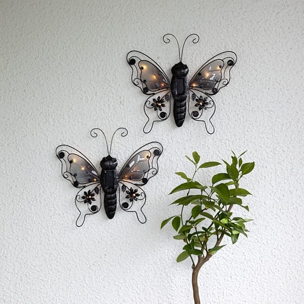 Butterfly Solcellsdekoration 39 cm - svart - Belysning & el - Utomhusbelysning - Solcellslampa & solcellsbelysning