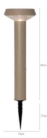 Casa Solcellspollare 45 cm - beige - Belysning & el - Utomhusbelysning