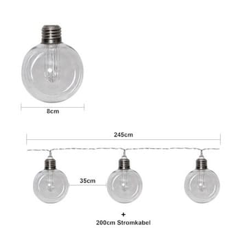 Chania Solcellsslinga 245 cm - transparent - Belysning & el - Utomhusbelysning - Solcellslampa & solcellsbelysning
