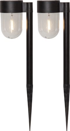 Cupola 2 pack Solcellspollare 30 cm - svart - Belysning & el - Utomhusbelysning