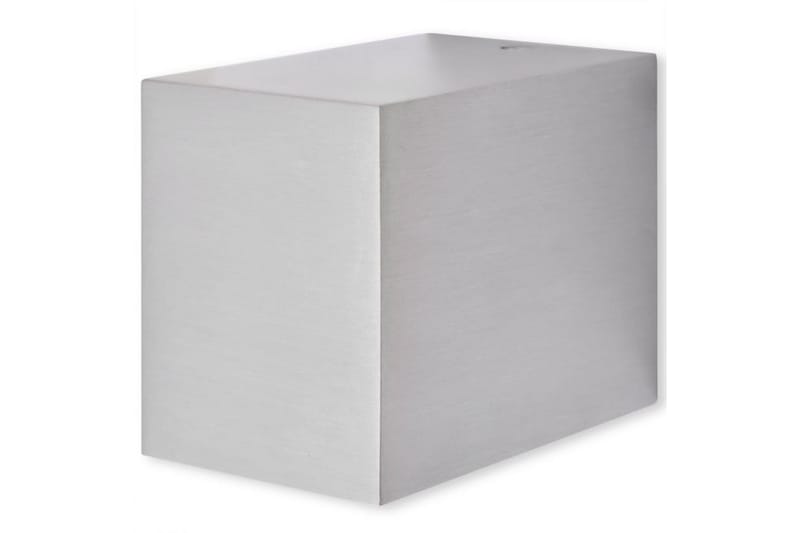 Kubformade utomhusvägglampor 2 st - Silver - Belysning & el - Utomhusbelysning - Fasadbelysning & vägglykta