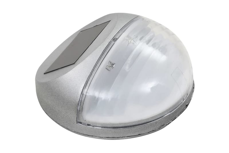 Soldrivna vägglampor 24 st LED runda silver - be Basic - Utomhusbelysning - Fasadbelysning & vägglykta - Entrébelysning