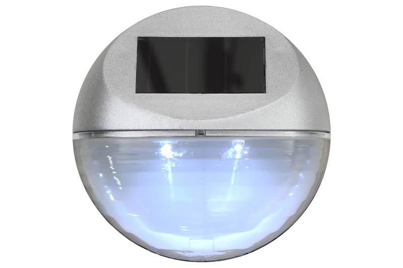 Soldrivna vägglampor 24 st LED runda silver - be Basic - Belysning & el - Utomhusbelysning - Fasadbelysning & vägglykta