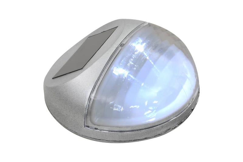 Soldrivna vägglampor 24 st LED runda silver - be Basic - Utomhusbelysning - Fasadbelysning & vägglykta - Entrébelysning