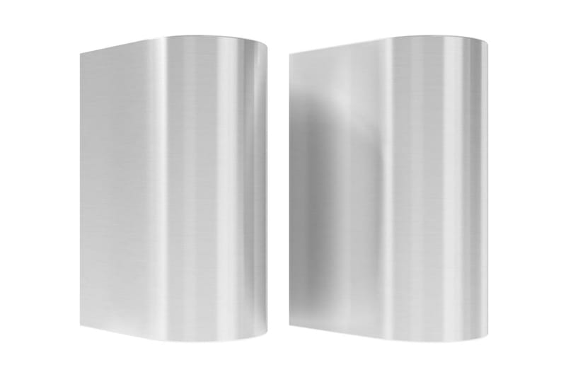 Up- and downlight-vägglampor 2 st - Silver - Utomhusbelysning - Fasadbelysning & vägglykta - Entrébelysning