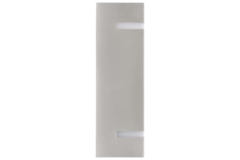 Utomhusvägglampa 2 st 35 W silver rektangulär - Silver - Belysning & el - Utomhusbelysning - Fasadbelysning & vägglykta