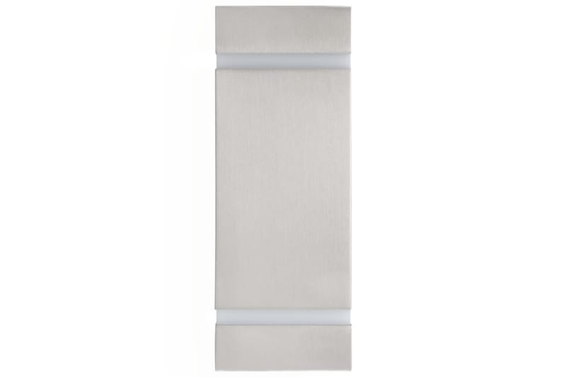 Utomhusvägglampa 2 st 35 W silver rektangulär - Silver - Belysning & el - Utomhusbelysning - Fasadbelysning & vägglykta