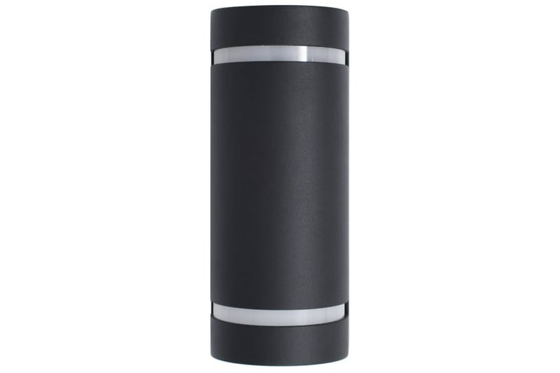 Utomhusvägglampa 2 st 35 W svart halvrund - Svart - Belysning & el - Utomhusbelysning - Fasadbelysning & vägglykta
