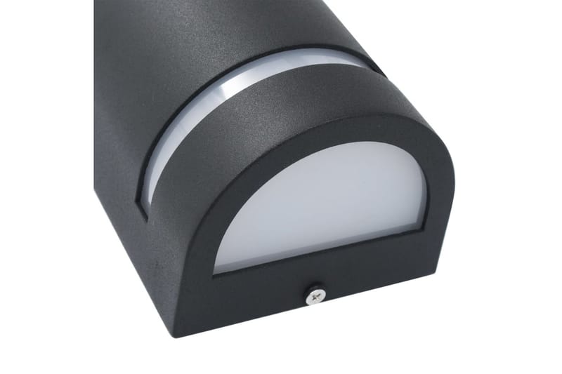 Utomhusvägglampa 2 st 35 W svart halvrund - Svart - Belysning & el - Utomhusbelysning - Fasadbelysning & vägglykta