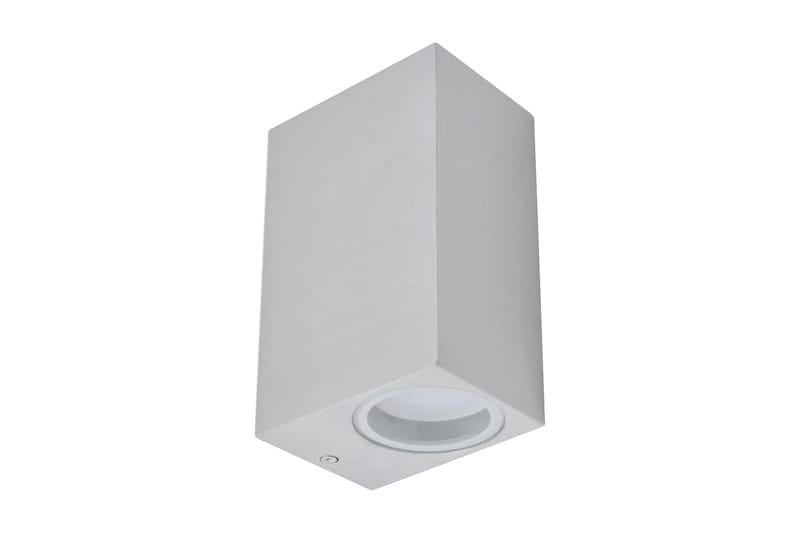 Utomhusvägglampa LED 2 st fyrkantiga uppåt/nedåt - Silver - Belysning & el - Utomhusbelysning - Fasadbelysning & vägglykta