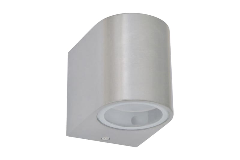 Utomhusvägglampa LED 2 st rund nedåt - Silver - Utomhusbelysning - LED-belysning utomhus - Fasadbelysning & vägglykta - Entrébelysning