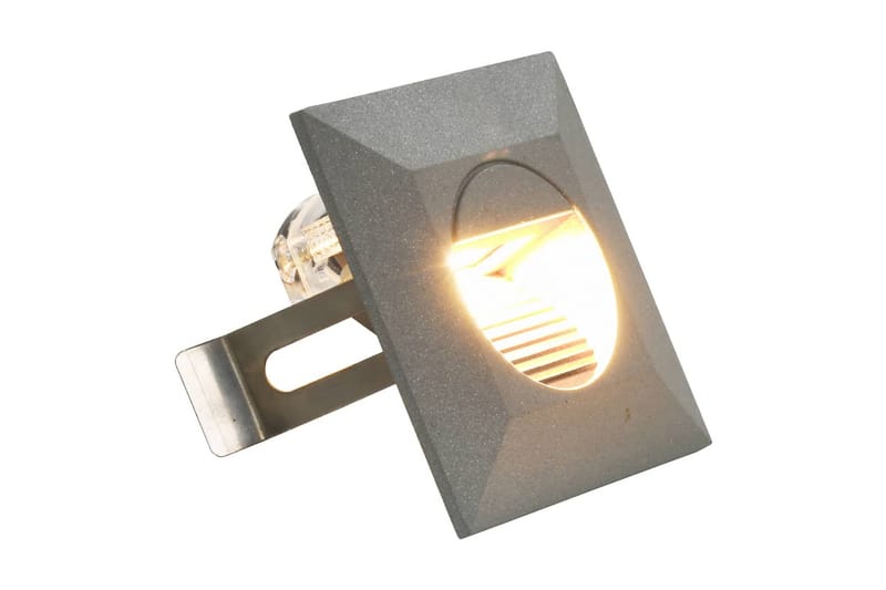 Utomhusvägglampa LED 6 st 5 W silver fyrkantig - Vit - Fasadbelysning & vägglykta - LED-belysning utomhus - Entrébelysning - Utomhusbelysning