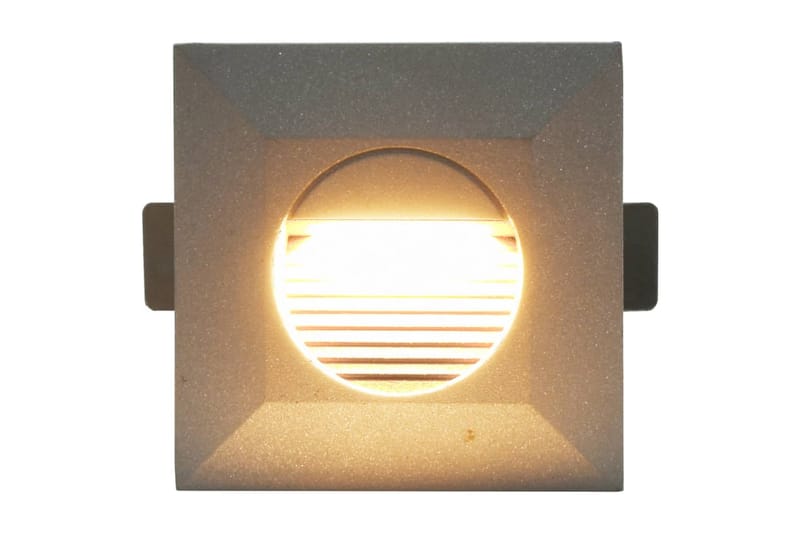 Utomhusvägglampa LED 6 st 5 W silver fyrkantig - Vit - Belysning & el - Utomhusbelysning - Fasadbelysning & vägglykta