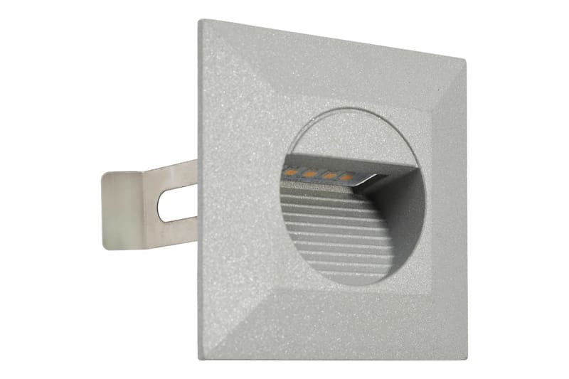 Utomhusvägglampa LED 6 st 5 W silver fyrkantig - Vit - Belysning & el - Utomhusbelysning - Fasadbelysning & vägglykta