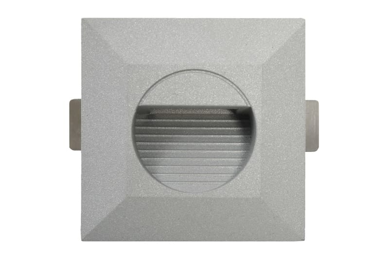 Utomhusvägglampa LED 6 st 5 W silver fyrkantig - Vit - Belysning & el - Utomhusbelysning - Fasadbelysning & vägglykta