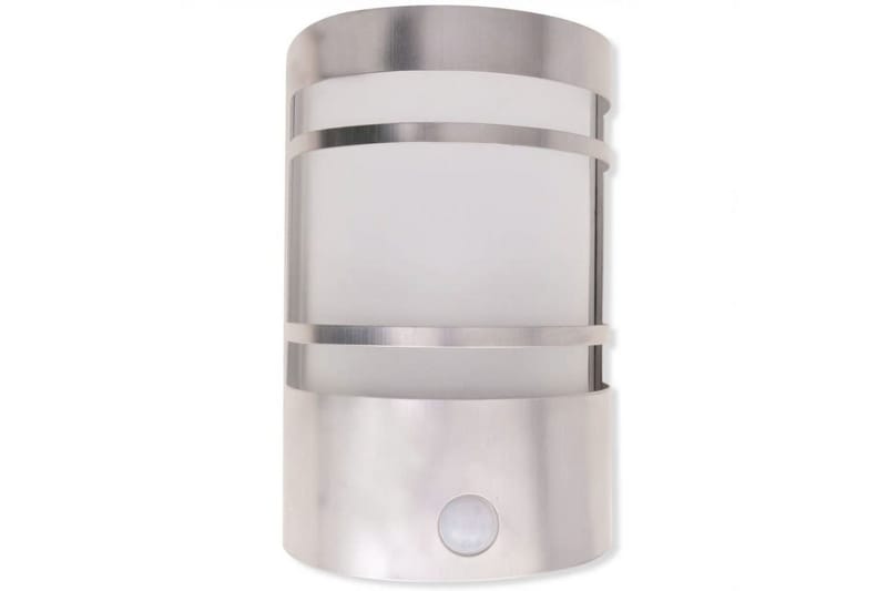 Utomhusvägglampa med sensor rostfritt stål - Silver - Utomhusbelysning - Fasadbelysning & vägglykta - Entrébelysning