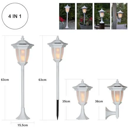 Flame Solcellslampa 63 cm - vit - Belysning & el - Utomhusbelysning - Solcellslampa & solcellsbelysning