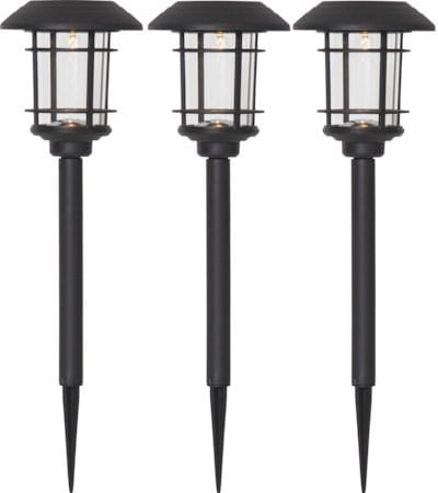 Fride 3 pack Solcellspollare 34 cm - svart - Belysning & el - Utomhusbelysning