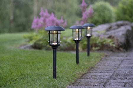 Fride 3 pack Solcellspollare 34 cm - svart - Belysning & el - Utomhusbelysning