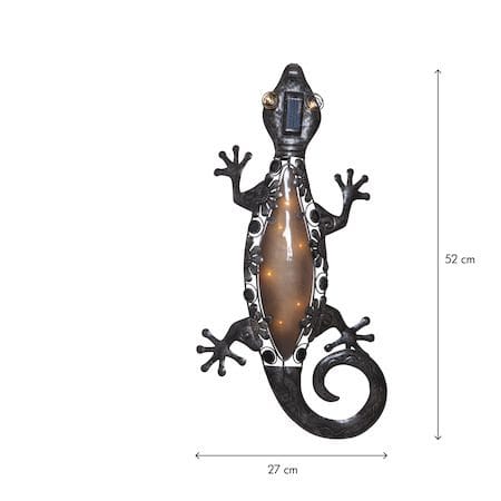 Gecko Solcellsdekoration 27 cm - svart - Belysning & el - Utomhusbelysning - Solcellslampa & solcellsbelysning