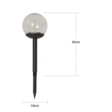 Globe 3 pack Solcellspollare 25 cm - svart och klar - Belysning & el - Utomhusbelysning