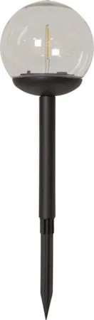 Globe 3 pack Solcellspollare 25 cm - svart och klar - Belysning & el - Utomhusbelysning