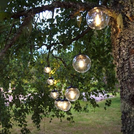 Globe Solcellsslinga 10 cm - svart och transparent - Belysning & el - Utomhusbelysning - Solcellslampa & solcellsbelysning