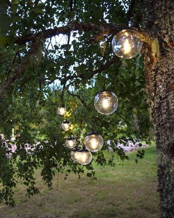 Globe Solcellsslinga 10 cm - svart och transparent - Belysning & el - Utomhusbelysning - Solcellslampa & solcellsbelysning