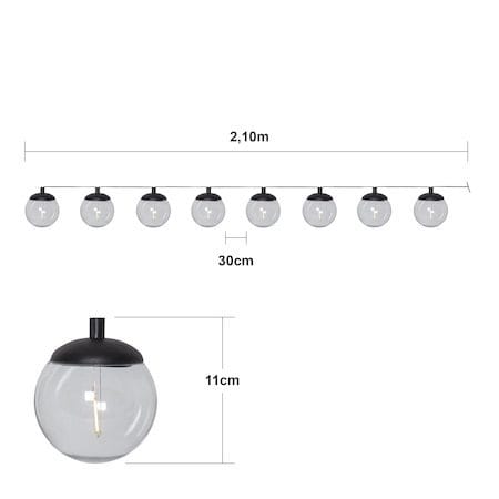 Globe Solcellsslinga 10 cm - svart och transparent - Belysning & el - Utomhusbelysning - Solcellslampa & solcellsbelysning