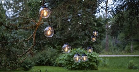 Globe Solcellsslinga 10 cm - svart och transparent - Belysning & el - Utomhusbelysning - Solcellslampa & solcellsbelysning