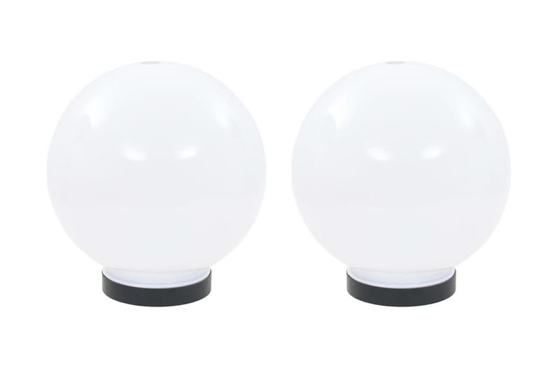 Globlampa LED set 2 st sfäriska 20 cm PMMA - Vit - Belysning & el - Utomhusbelysning - LED-belysning utomhus
