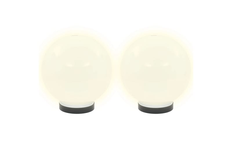 Globlampa LED set 2 st sfäriska 20 cm PMMA - Vit - LED-belysning utomhus - Utomhusbelysning - Pollare