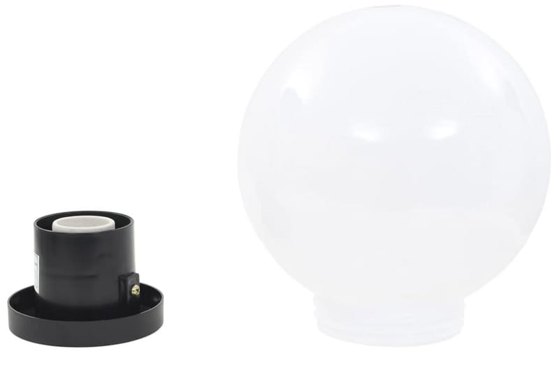 Globlampa LED set 2 st sfäriska 20 cm PMMA - Vit - Belysning & el - Utomhusbelysning - LED-belysning utomhus