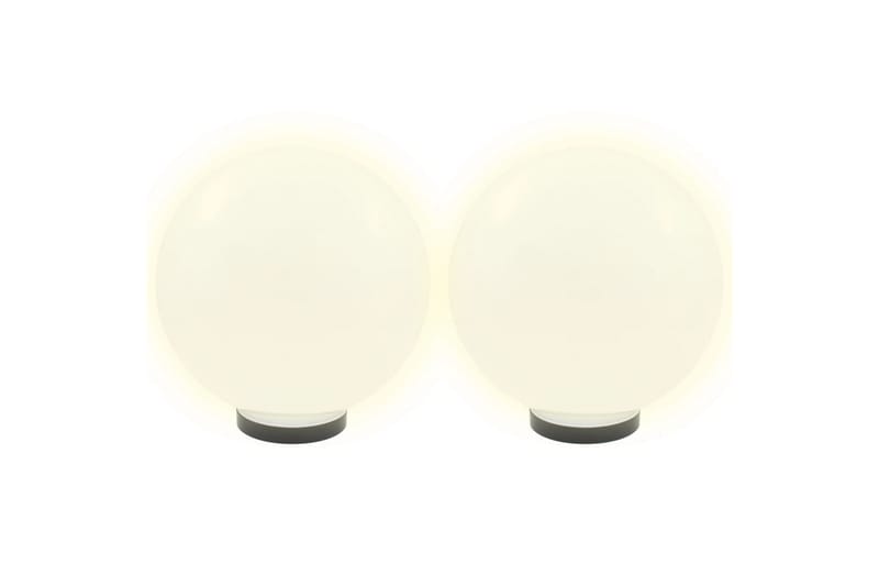 Globlampa LED set 2 st sfäriska 30 cm PMMA - Vit - Belysning & el - Utomhusbelysning - LED-belysning utomhus