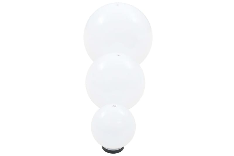 Globlampa LED set 3 st sfäriska 20/30/40 cm PMMA - Vit - Belysning & el - Utomhusbelysning - LED-belysning utomhus