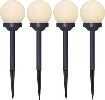 Globus 4 pack Solcellspollare 27 cm - vit - Belysning & el - Utomhusbelysning