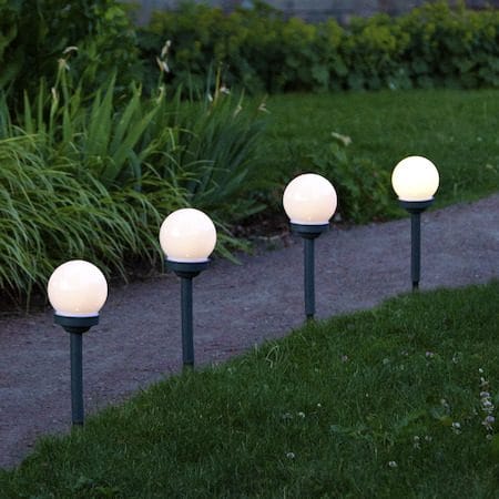 Globus 4 pack Solcellspollare 27 cm - vit - Belysning & el - Utomhusbelysning