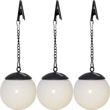Globus Solcellsdekoration 10 cm - vit och svart - Belysning & el - Utomhusbelysning - Solcellslampa & solcellsbelysning