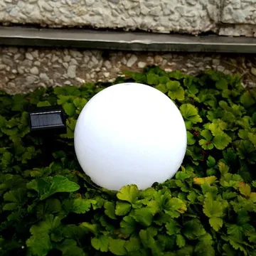 Globus Solcellsdekoration 20 cm - vit och svart - Belysning & el - Utomhusbelysning - Solcellslampa & solcellsbelysning