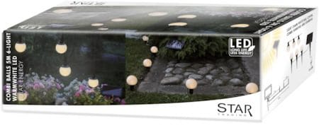 Globus Solcellsslinga 500 cm - vit - Belysning & el - Utomhusbelysning - Solcellslampa & solcellsbelysning
