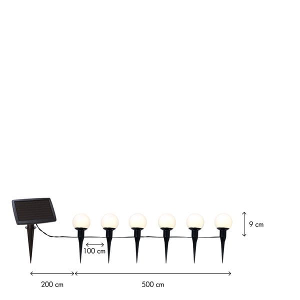 Globus Solcellsslinga 500 cm - vit - Belysning & el - Utomhusbelysning - Solcellslampa & solcellsbelysning