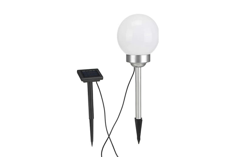 HI Soldriven LED roterande trädgårdsklot 15 cm - Vit - Solcellslampa & solcellsbelysning - Utomhusbelysning