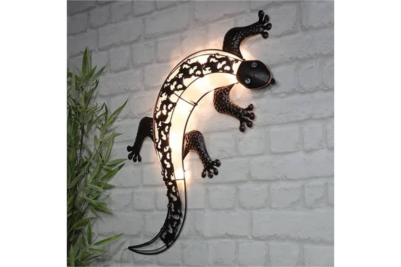 HI Soldriven trädgårdslampa med sensor ödla LED - Brun - Belysning & el - Utomhusbelysning