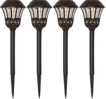 Lace 4 pack Solcellspollare 31 cm - svart - Belysning & el - Utomhusbelysning