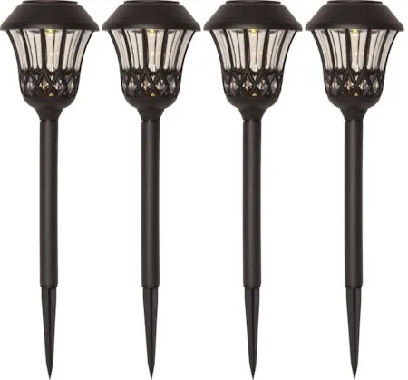 Lace 4 pack Solcellspollare 31 cm - svart - Belysning & el - Utomhusbelysning
