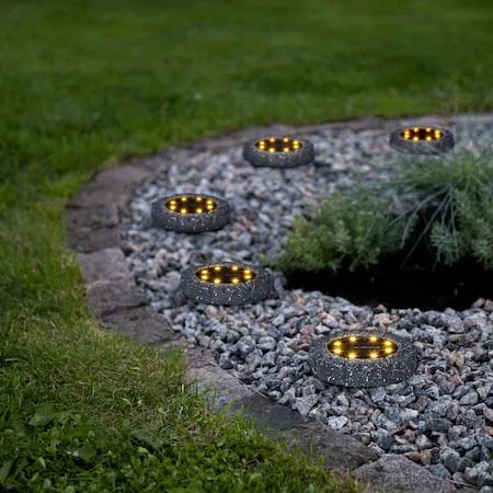 Lawnlight 2 pack SolcellsSpotlight 11 cm - grå med vita prickar - Belysning & el - Utomhusbelysning - Solcellslampa & solcellsbelysning