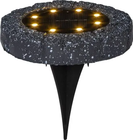 Lawnlight 2 pack SolcellsSpotlight 11 cm - grå med vita prickar - Belysning & el - Utomhusbelysning - Solcellslampa & solcellsbelysning