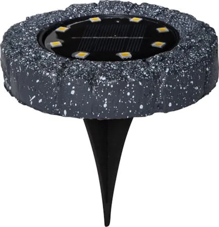 Lawnlight 2 pack SolcellsSpotlight 11 cm - grå med vita prickar - Belysning & el - Utomhusbelysning - Solcellslampa & solcellsbelysning