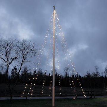 LED-flaggstångsbelysning Jul Crispy Ice White 7 m 360 ljus - Svart / Isvit - Belysning & el - Utomhusbelysning - Flaggstångsbelysning