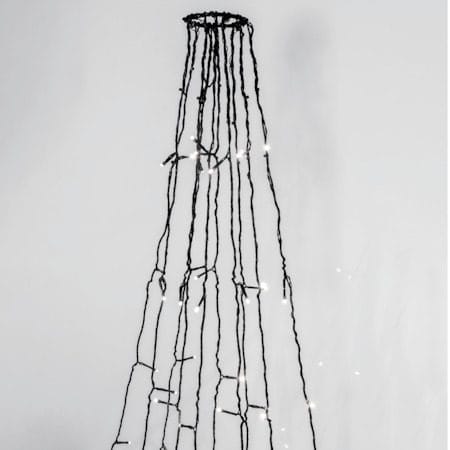 LED-flaggstångsbelysning Jul Crispy Ice White 7 m 360 ljus - Svart / Isvit - Belysning & el - Utomhusbelysning - Flaggstångsbelysning